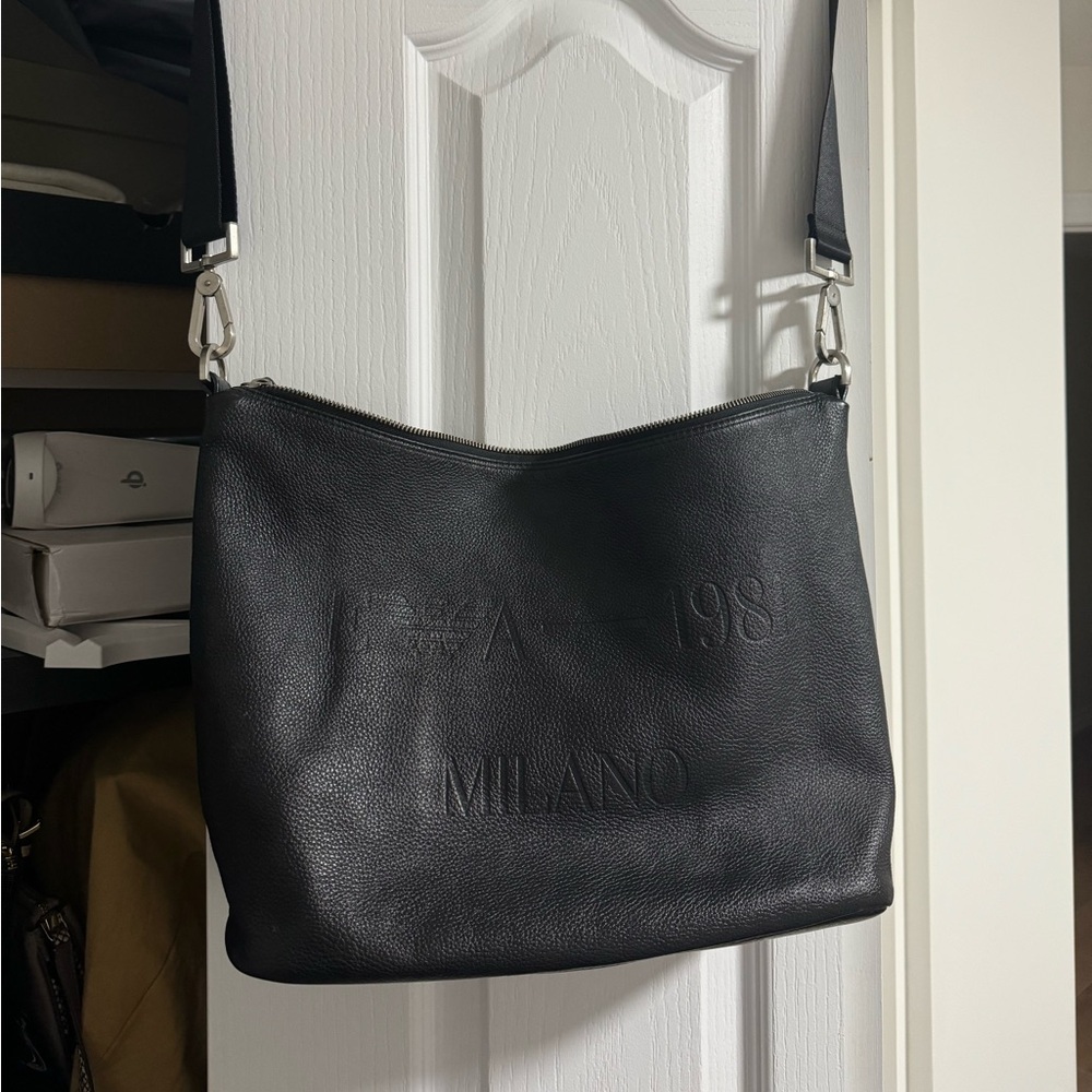 Emporio Armani leather Messenger Bag